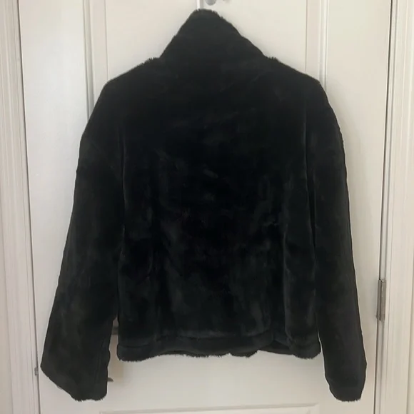 Rebecca Minkoff Black Plush Jacket - Picture 5 of 9